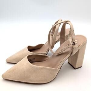 Journee Collection Scarlett Pointed Toe Pump Women's Taupe Size US6.5 EU37